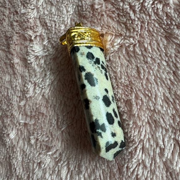 Bri Bee Store Jewelry - Dalmatian Jasper Pendant – Healing Crystal Necklace Charm